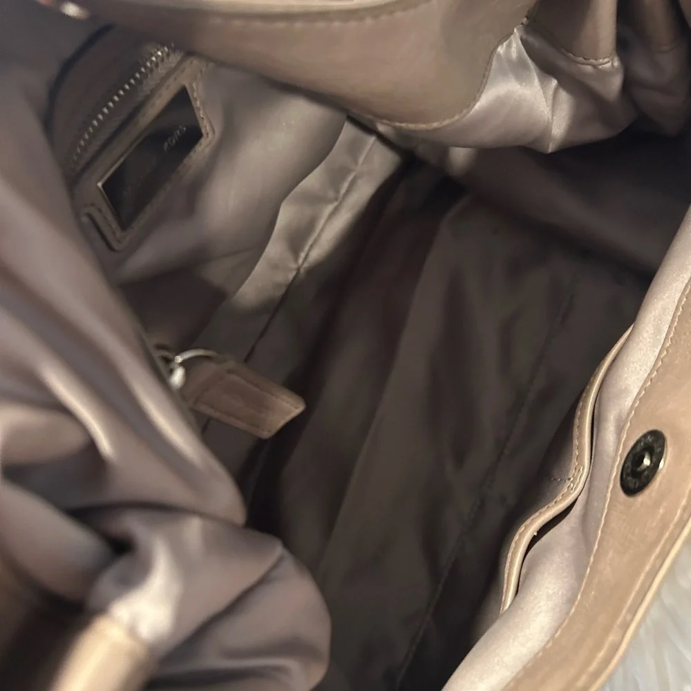 Michael Kors Tan Pebbled Leather Hobo Shoulder Bag